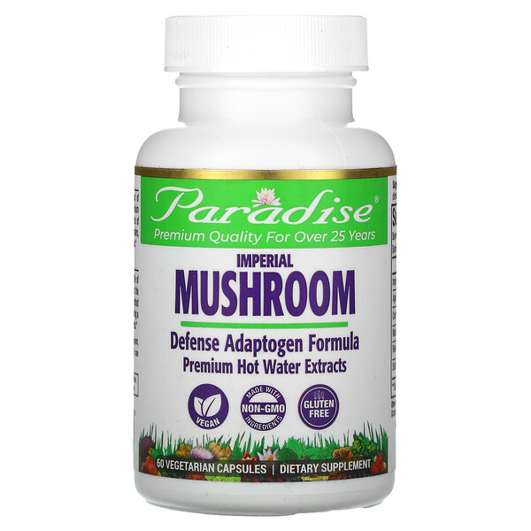 Paradise Herbs Imperial Mushroom 60 viên 3 paradise herbs imperial mushroom 60 vegetarian capsules 10960
