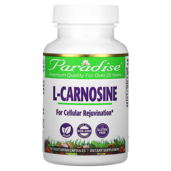 Paradise Herbs L-Carnosine 60 viên 2 paradise herbs l carnosine 60 vegetarian capsules 4241