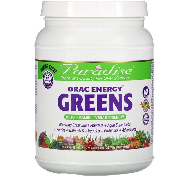 Paradise Herbs ORAC Energy Greens 25.6 oz (728 g) 3 paradise herbs orac energy greens 25 6 oz 728 g 100509