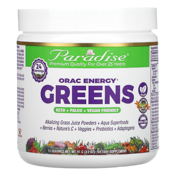 Paradise Herbs ORAC Energy Greens 3.2 oz (91 g) 2 Mua Paradise Herbs ORAC-Energy Greens 3.2 oz 91 g giảm giá rẻ Hà nội TPHCM