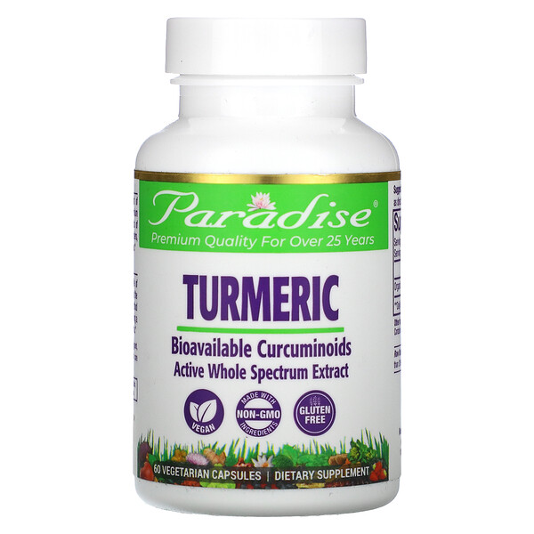 Paradise Herbs Turmeric 60 viên 3 paradise herbs turmeric 60 vegetarian capsules 4626