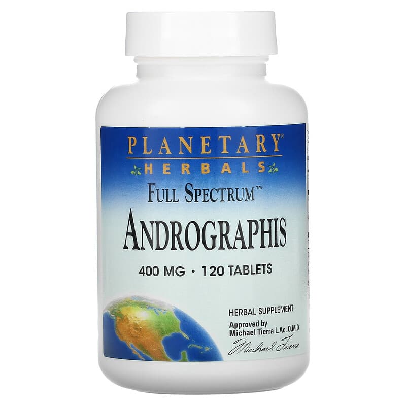 Planetary Herbals Full Spectrum Andrographis 400 mg 120 viên 3 planetary herbals full spectrum andrographis 400 mg 120 tablets 1530