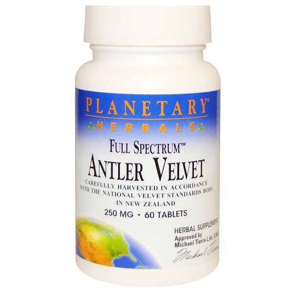 Planetary Herbals Full Spectrum Antler Velvet 250 mg 60 viên 6 planetary herbals full spectrum antler velvet 250 mg 60 tablets 1527