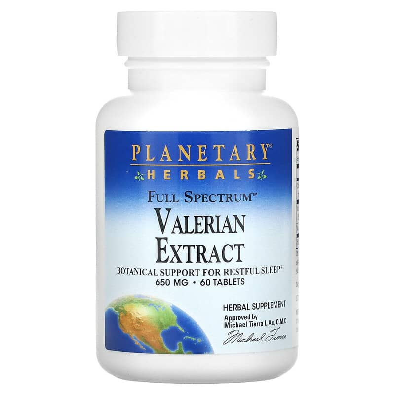 Planetary Herbals Full Spectrum Valerian Extract 650 mg 60 Tablets 3 Planetary Herbals Full Spectrum Valerian Extract 650 mg 60 Tablets 021078104070
