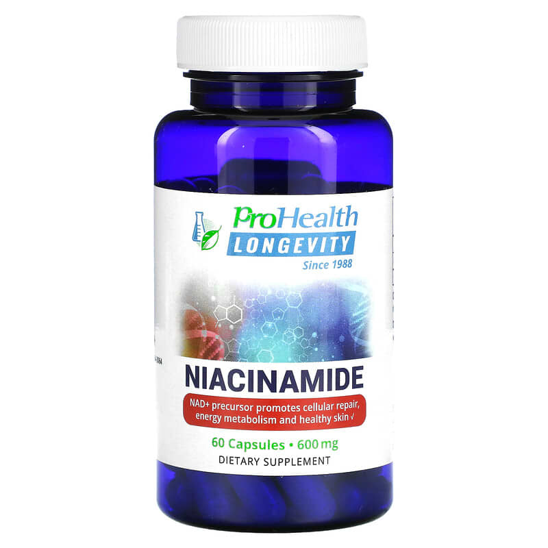 ProHealth Longevity Niacinamide 600 mg 60 Capsules 3 ProHealth Longevity Niacinamide 600 mg 60 Capsules 850023410108