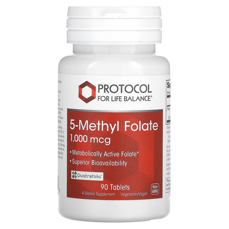 Protocol for Life Balance 5-Methyl Folate 1.000 mcg 90 Tablets 3 Protocol for Life Balance 5-Methyl Folate 1.000 mcg 90 Tablets 707359104914