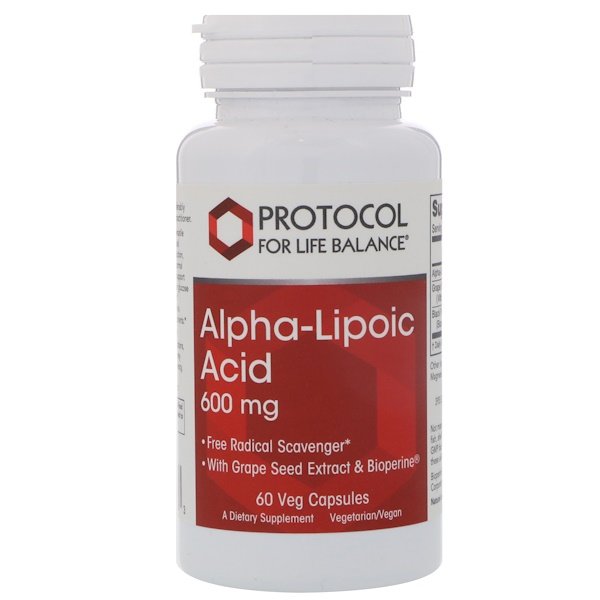 Protocol for Life Balance Alpha-Lipoic Acid 600 mg 60 Veg viên 6 protocol for life balance alpha lipoic acid 600 mg 60 veg capsules 80475