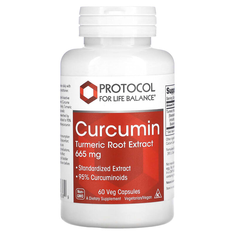 Protocol for Life Balance Curcumin Turmeric Root Extract 665 mg 60 Veg Capsules 3 Protocol for Life Balance Curcumin Turmeric Root Extract 665 mg 60 Veg Capsules 707359146389