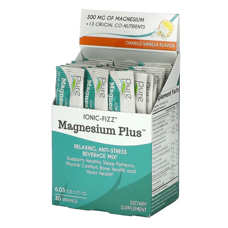 Pure Essence Ionic-Fizz Magnesium Plus Orange-Vanilla 30 Packets 0.2 oz (5.7 g) Each 3 Pure Essence Ionic-Fizz Magnesium Plus Orange-Vanilla 30 Packets 0.2 oz (5.7 g) Each 659670034053