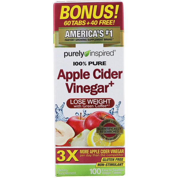 Mua Purely Inspired Apple Cider Vinegar+ 100 Easy-to-Swallow Veggie viên giảm giá rẻ Hà nội TPHCM