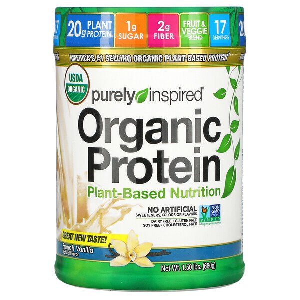 Purely Inspired Organic Protein Plant-Based Nutrition Shake French Vanilla 1.50 lbs (680 g) 2 Mua Purely Inspired Organic Protein Plant-Based Nutrition French Vanilla 1.50 lbs 680 g giảm giá rẻ Hà nội TPHCM