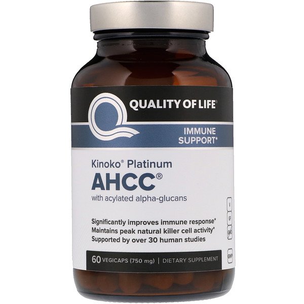 Quality of Life Labs Kinoko Platinum AHCC 750 mg 60 Vegicaps 3 quality of life labs kinoko platinum ahcc 750 mg 60 vegicaps 72288