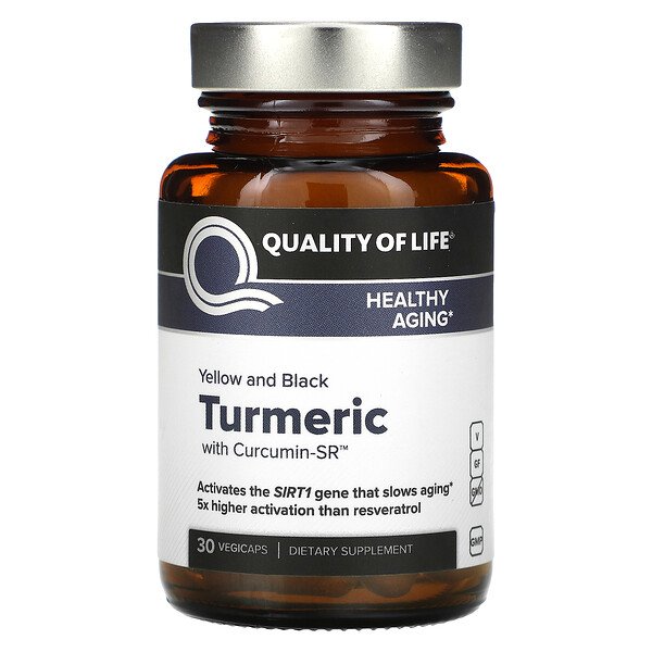 Quality of Life Labs Yellow And Black Turmeric With Curcumin-SR 30 Vegicaps 3 Mua Quality of Life Labs Yellow And Black Turmeric With Curcumin-SR 30 Vegicaps giảm giá rẻ Hà nội TPHCM