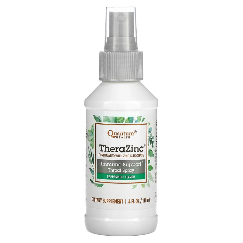Quantum Health TheraZinc Immune Support Throat Spray Peppermint 4 fl oz (118 ml) 3 Quantum Health TheraZinc Immune Support Throat Spray Peppermint 4 fl oz (118 ml) 046985017053