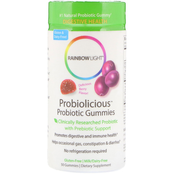 Rainbow Light Probiolicious Probiotic Gummies Delicious Berry Flavor 50 Gummies 3 rainbow light probiolicious probiotic gummies delicious berry flavor 50 gummies 40951