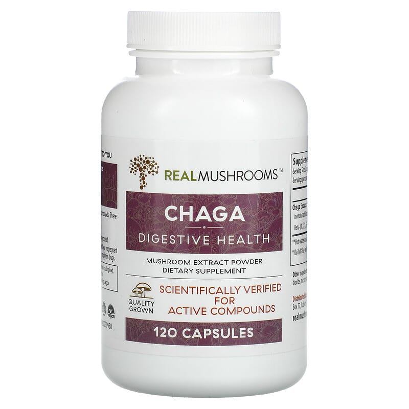 Real Mushrooms Chaga Digestive Health 120 Capsule 3 Real Mushrooms Chaga Digestive Health 120 Capsule 628110068064