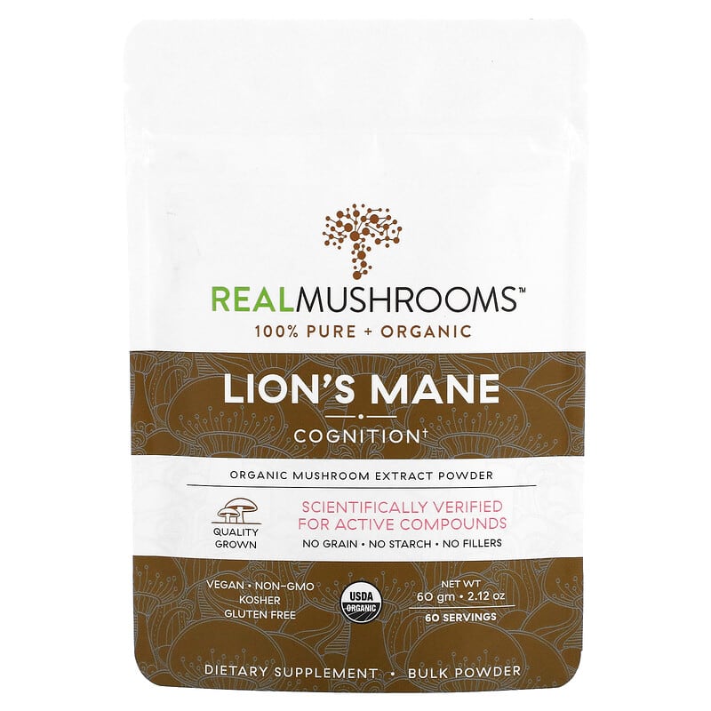 Real Mushrooms Lion's Mane Cognition Bulk Powder 2.12 oz (60 g) 3 Real Mushrooms Lion's Mane Cognition Bulk Powder 2.12 oz (60 g) 627843438731
