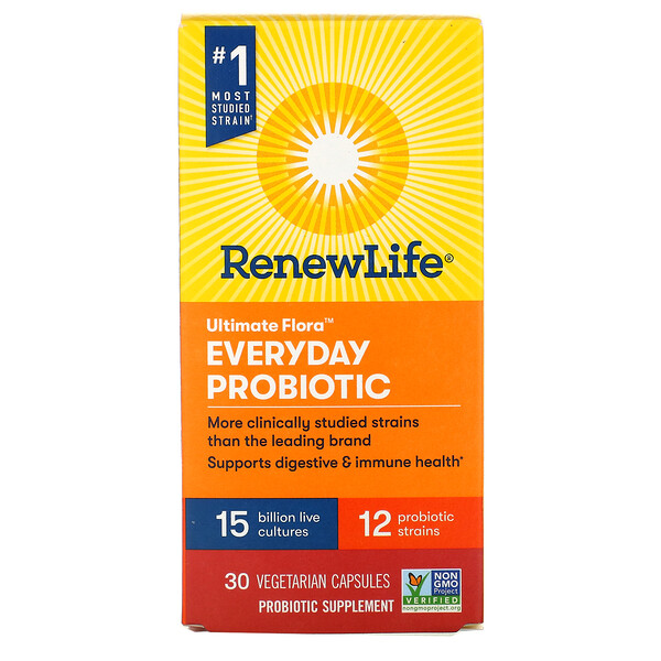 Renew Life Ultimate Flora Everyday Probiotic 15 Billion Live Cultures 30 viên 3 renew life ultimate flora everyday probiotic 15 billion live cultures 30 vegetarian capsules 101804