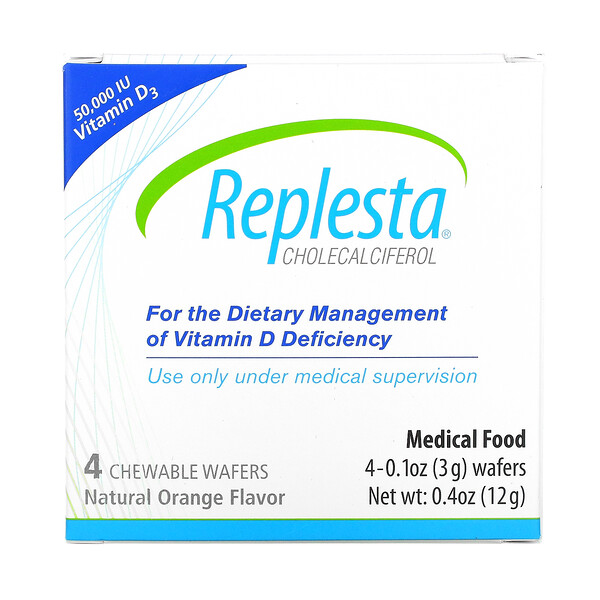 Replesta Vitamin D-3 Cholecalciferol Natural Orange 50.000 IU 4 Chewable Wafers 3 Mua Replesta Vitamin D-3 Cholecalciferol Natural Orange 50