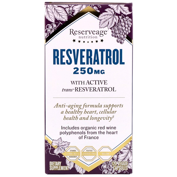 Mua ReserveAge Nutrition Resveratrol with Active Trans-Resveratrol 250 mg 120 Veggie viên giảm giá rẻ Hà nội TPHCM