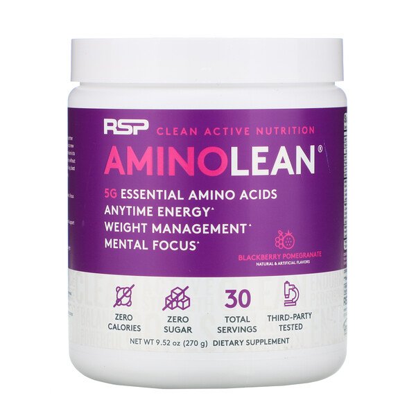 Mua RSP Nutrition AminoLean Essential Amino Acids + Anytime Energy Blackberry Pomegranate 9.52 oz 270 g giảm giá rẻ Hà nội TPHCM