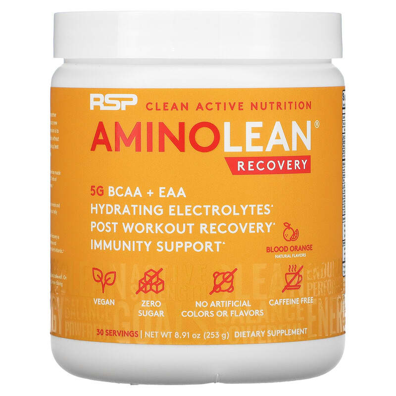 RSP Nutrition AminoLean Recovery Blood Orange 8.91 oz (253 g) 3 RSP Nutrition AminoLean Recovery Blood Orange 8.91 oz (253 g) 850019469561