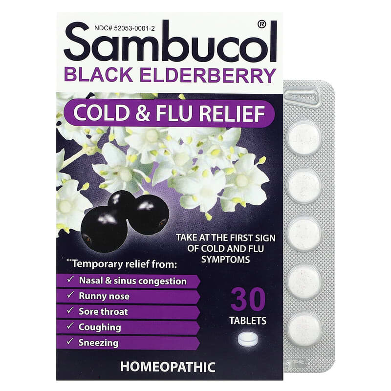 Sambucol Black Elderberry Cold & Flu Relief 30 Quick Dissolve viên 3 sambucol black elderberry cold flu relief 30 quick dissolve tablets 16695