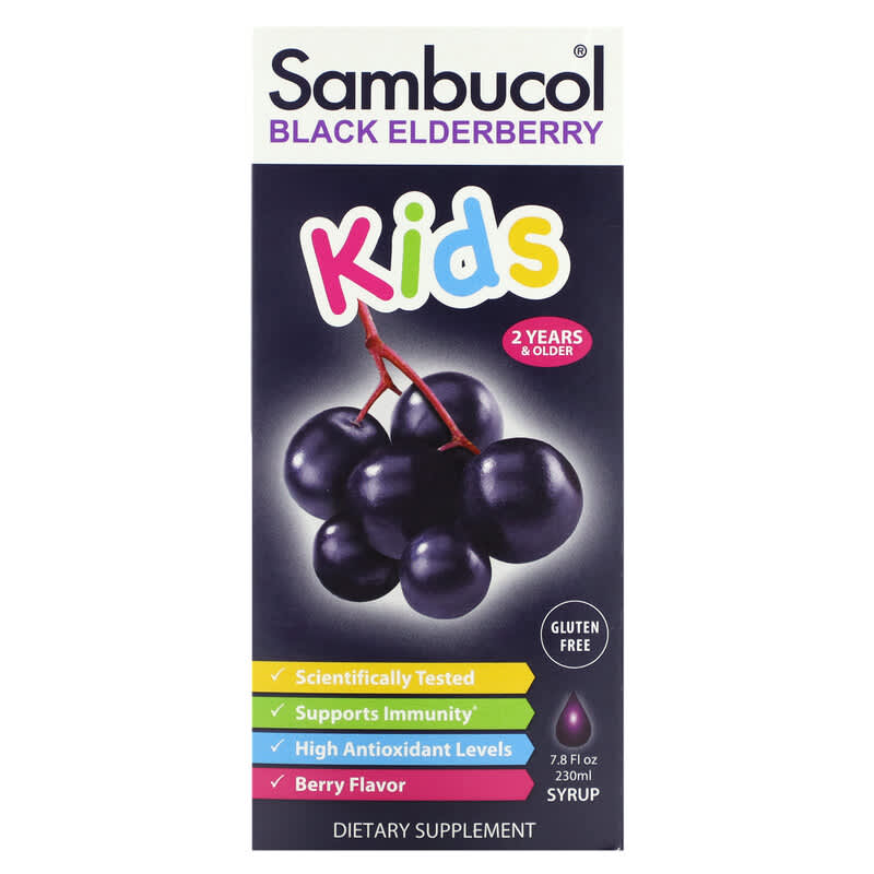 Sambucol Black Elderberry Syrup For Kids Berry Flavor 7.8 fl oz (230 ml) 3 Sambucol Black Elderberry Syrup For Kids Berry Flavor 7.8 fl oz (230 ml) 896116001211