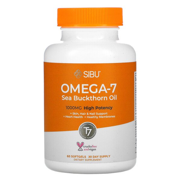 Sibu Beauty Sea Berry Therapy Omega-7 Support Sea Buckthorn Oil 60 Softgels 6 sibu beauty sea berry therapy omega 7 support sea buckthorn oil 60 softgels 46981
