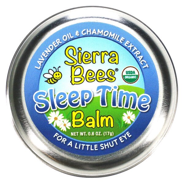 Sierra Bees Sleep Time Balm Lavender & Chamomile 0.6 oz (17 g) 3 sierra bees sleep time balm lavender chamomile 0 6 oz 17 g 97004
