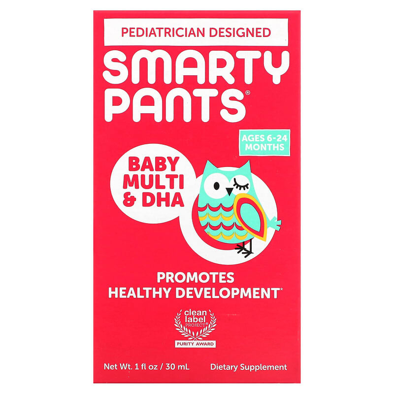 SmartyPants Baby Multi & DHA Ages 6-24 Months 1 fl oz (30 ml) 3 SmartyPants Baby Multi & DHA Ages 6-24 Months 1 fl oz (30 ml) 817053022299