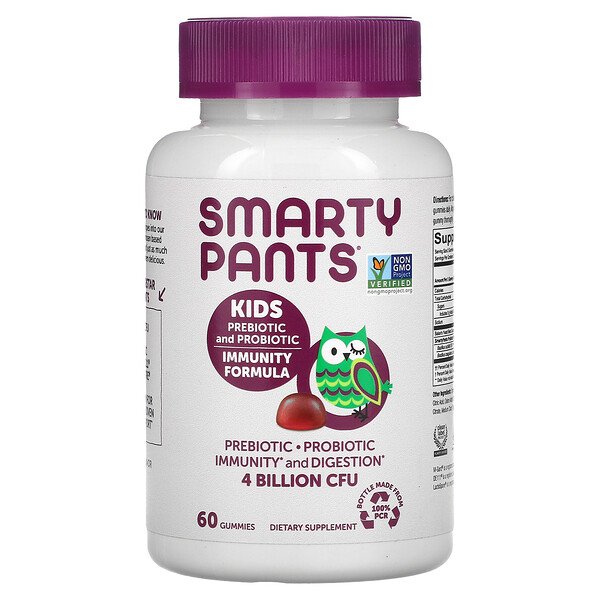 SmartyPants Kids Prebiotic and Probiotic Immunity Formula Grape 2 Billion CFU 60 Gummies 3 smartypants kids prebiotic and probiotic immunity formula grape 2 billion cfu 60 gummies 71600