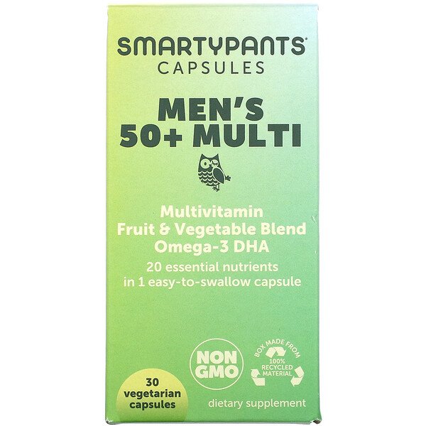 SmartyPants Men's 50+ Multi 30 viên 6 smartypants men s 50 multi 30 vegetarian capsules 105734