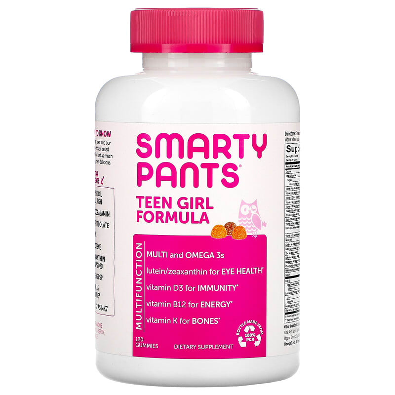 SmartyPants Teen Girl Formula Lemon Lime Mixed Berry and Orange 120 Gummies 3 SmartyPants Teen Girl Formula Lemon Lime Mixed Berry and Orange 120 Gummies 817053020653
