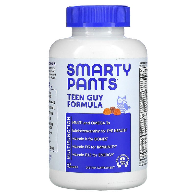 SmartyPants Teen Guy Formula Lemon Lime Cherry and Orange 120 Gummies 3 SmartyPants Teen Guy Formula Lemon Lime Cherry and Orange 120 Gummies 817053020677