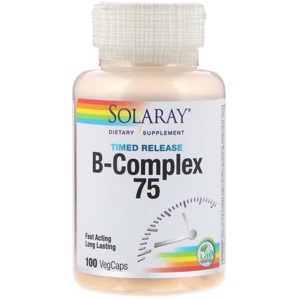 Mua Solaray B-Complex 75 Timed-Release 100 VegCaps giảm giá rẻ Hà nội TPHCM
