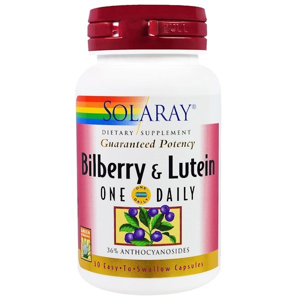 Mua Solaray Bilberry & Lutein One Daily 30 Easy-To-Swallow viên giảm giá rẻ Hà nội TPHCM