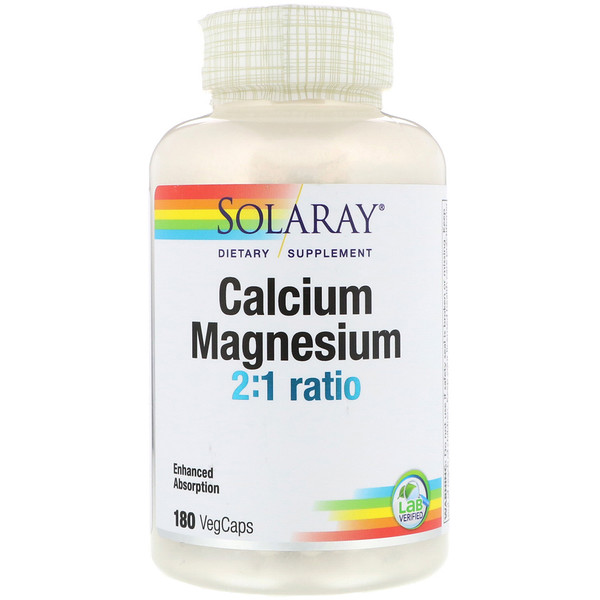 Mua Solaray Calcium Magnesium 2:1 Ratio 180 VegCaps giảm giá rẻ Hà nội TPHCM