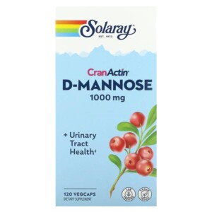Solaray CranActin D-Mannose Urinary Tract Health 1.000 mg 120 VegCaps 076280633498