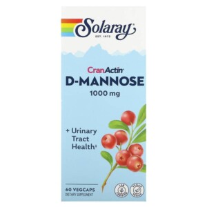 Solaray CranActin D-Mannose Urinary Tract Health 1.000 mg 60 VegCaps 076280117776