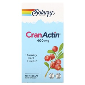 Solaray CranActin Urinary Tract Health 400 mg 180 VegCaps 076280084221