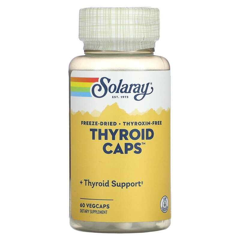 Solaray Freeze Dried Thyroid Caps 60 VegCaps 3 Solaray Freeze Dried Thyroid Caps 60 VegCaps 076280052107
