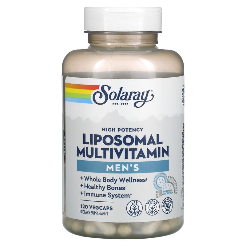 Solaray High Potency Men's Liposomal Multivitamin 120 VegCaps 3 Solaray High Potency Men's Liposomal Multivitamin 120 VegCaps 076280700657
