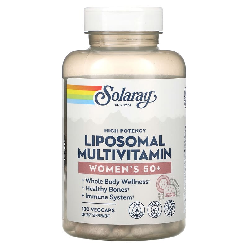 Solaray High Potency Women's 50+ Liposomal Multivitamin 120 VegCaps 3 Solaray High Potency Women's 50+ Liposomal Multivitamin 120 VegCaps 076280154832