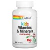 Solaray Kids Vitamins & Minerals Chewable Natural Black Cherry 120 Chewables 076280047974