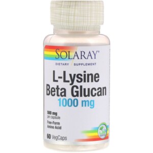 Mua Solaray L-Lysine & Beta Glucan 500 mg 60 VegCaps giảm giá rẻ Hà nội TPHCM