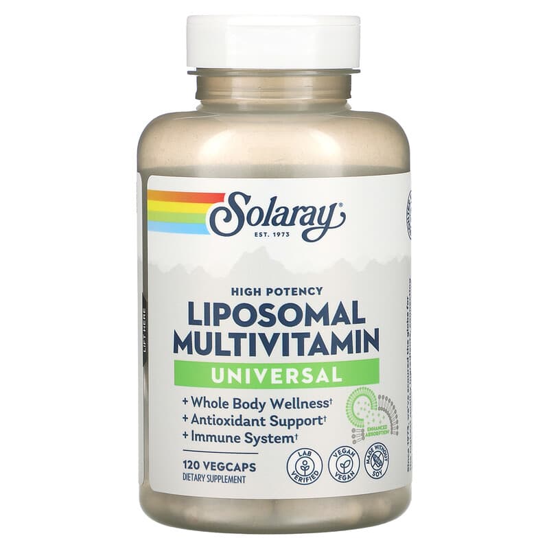 Solaray Liposomal Multivitamin Universal 120 VegCaps 3 Solaray Liposomal Multivitamin Universal 120 VegCaps 076280830385
