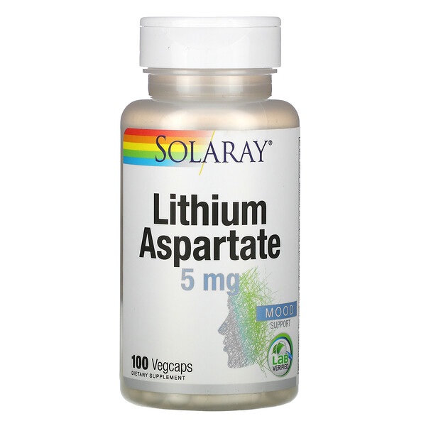 Mua Solaray Lithium Aspartate 5 mg 100 Vegcaps giảm giá rẻ Hà nội TPHCM