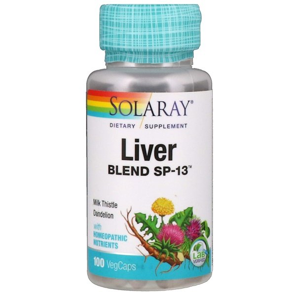 Solaray Liver Blend SP-13 100 VegCaps 3 solaray liver blend sp 13 100 vegcaps 46628