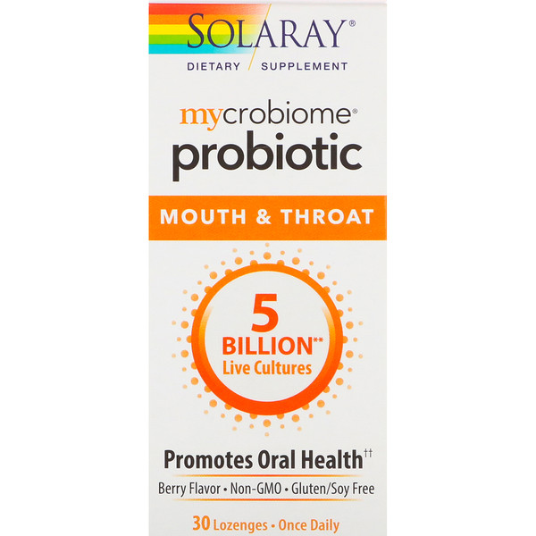 Solaray Mycrobiome Probiotic Mouth & Throat Berry Flavor 5 Billion 30 Lozenges 3 solaray mycrobiome probiotic mouth throat berry flavor 5 billion 30 lozenges 86419